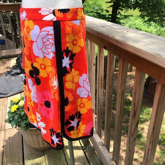 Victoria Beckham Orange Flower Skirt, NWT - Picture 3 of 5